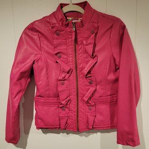 DOLLHOUSE Pink Faux Leather Lined Moto Coat